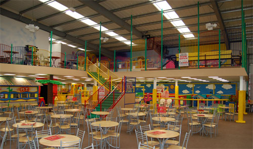 The Fun Shack - Seaham, Co.Durham. This mezzanine floor was fitted in a huge childrens play area and was designed to support a 4 lane bowling alley on top. The kids love it! Click to visit their website. 